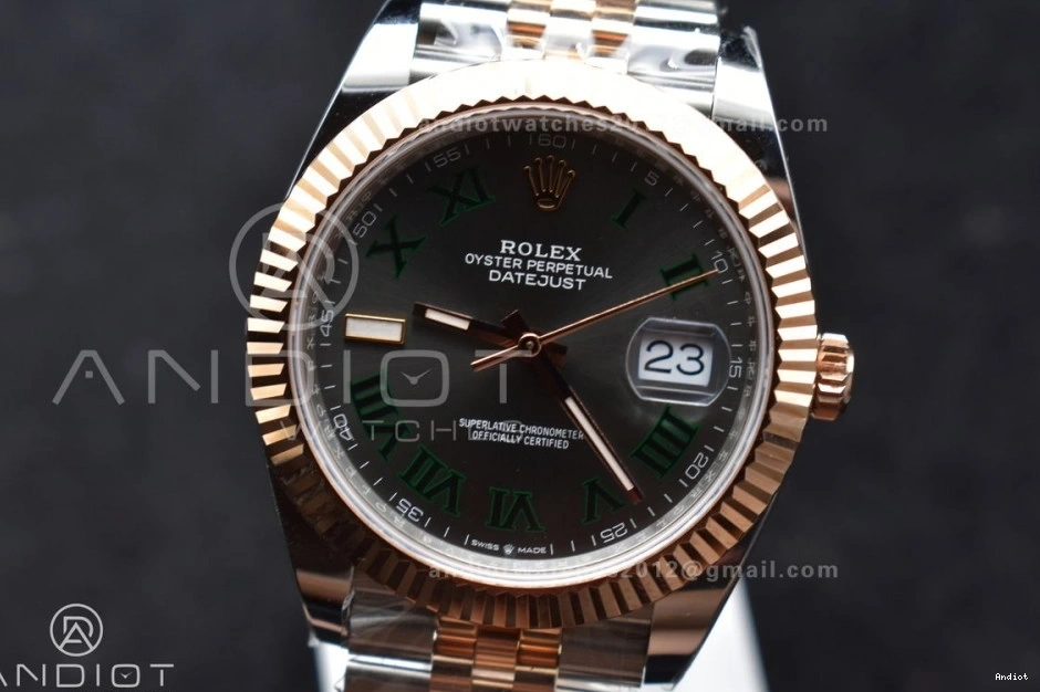 RG 41 Dial Bracelet 126333 Steel Gray SS Roman RG 1:1 Edition 904L SH3235 (Gain Weight) Green DateJust Jubilee SS Best on ARF 0414